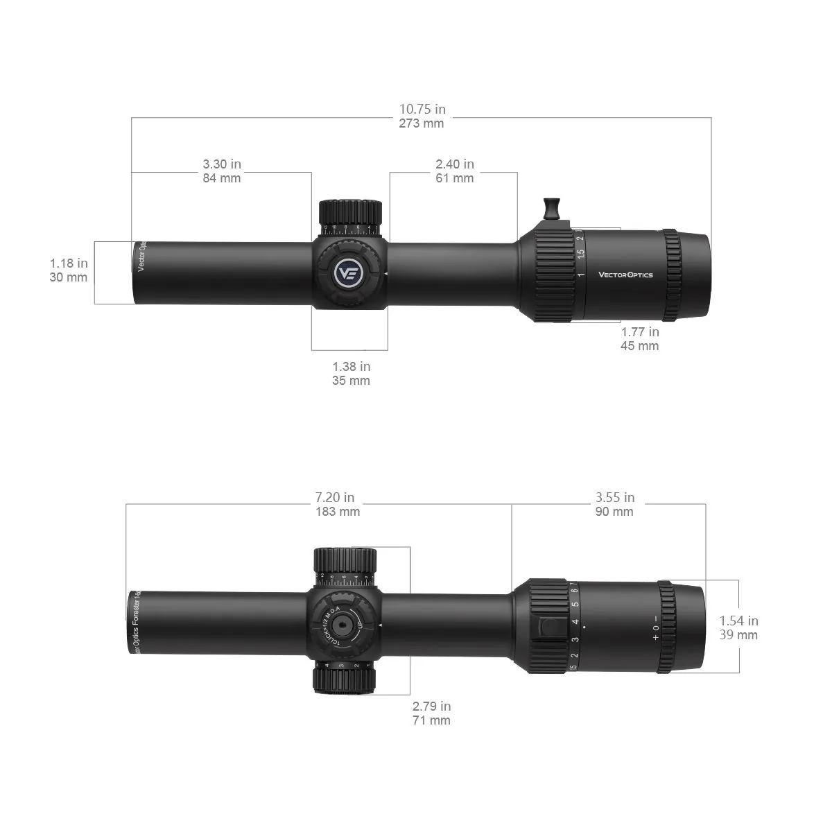 Прицел Vector Optics Forester 1-8x24 30мм SFP (SCOC-38)