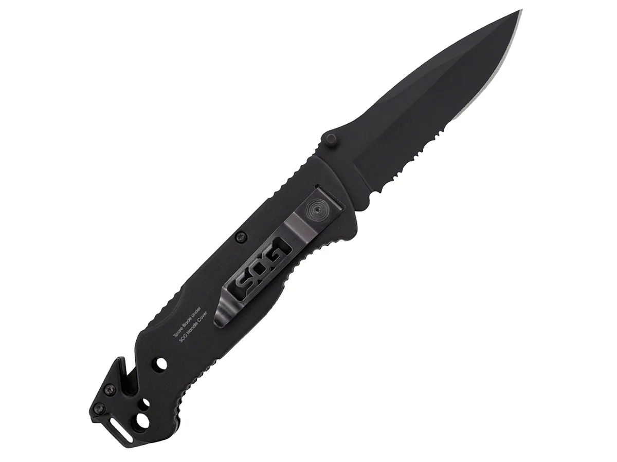 Нож складной SOG Escape Black, сталь 7Cr17MoV, рукоять алюминий, блистер