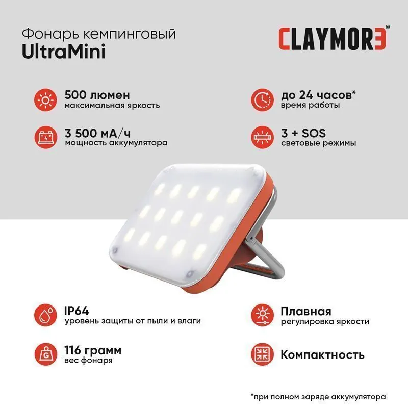 Фонарь кемпинговый UltraMini цв. Red