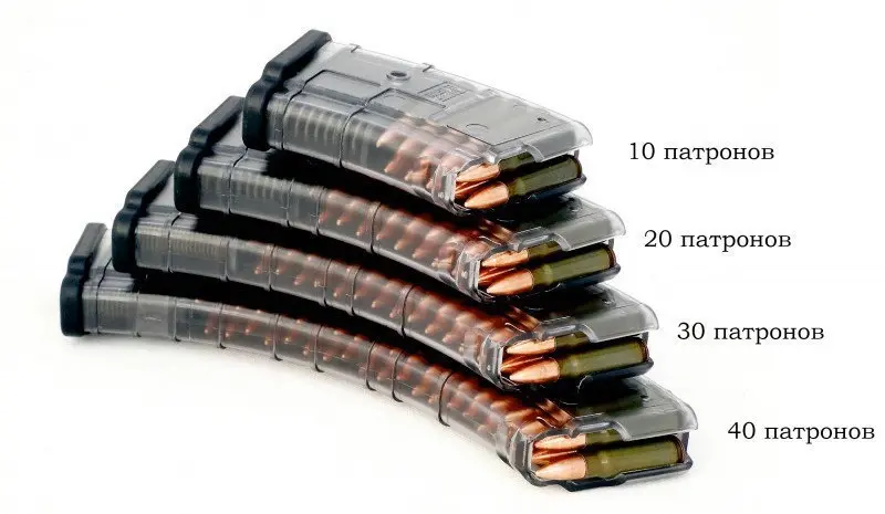 Магазин Pufgun На Впо-136/Ак/Акм/Сайга (С Сухарем), 7,62Х39, 30 Патронов, Полимер, Возм. Укорочения,