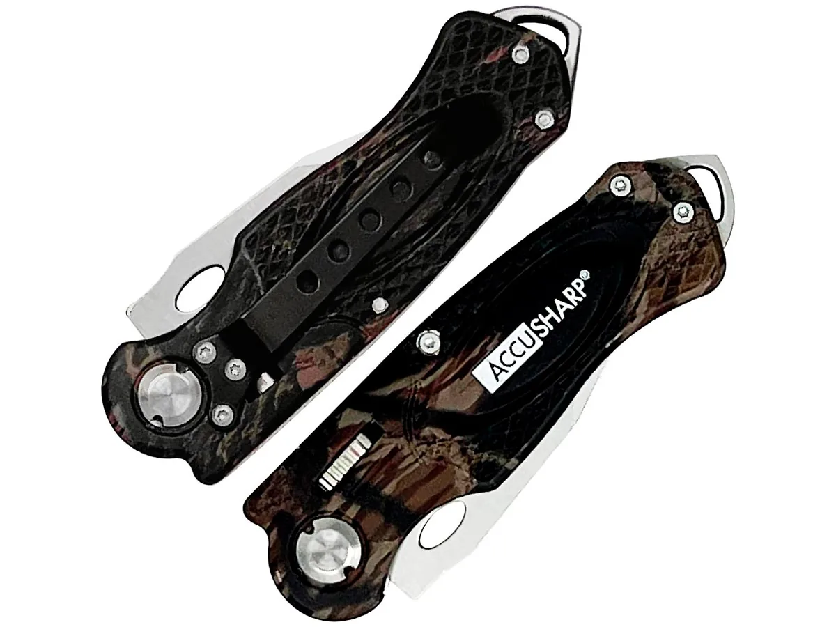 Нож складной AccuSharp Folding Sport Knife нержавеющая сталь, камуфляж
