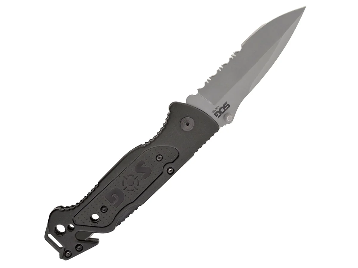 Нож складной SOG Escape Bead Blasted, 7Cr17MoV, рукоять алюминий, блистер