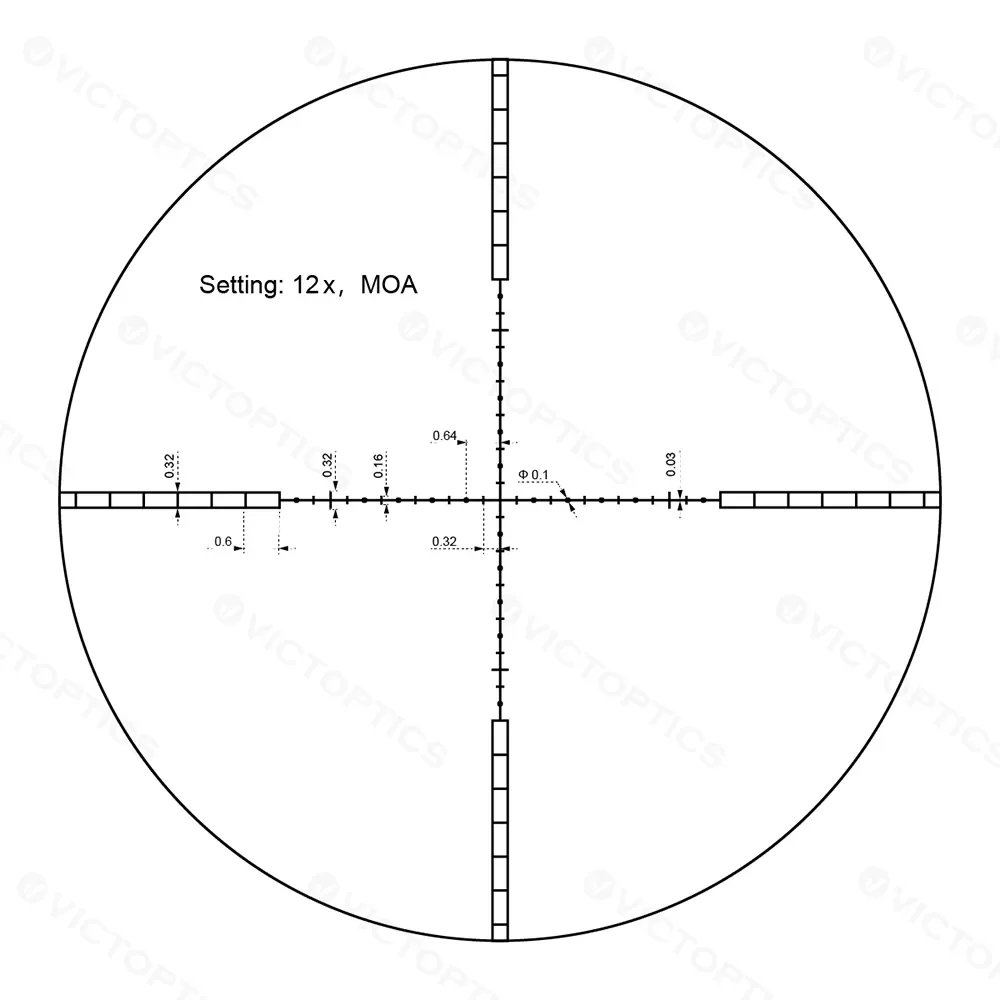 Оптический прицел Vector Optics 25.4мм SFP VictOptics C4 3-12X40