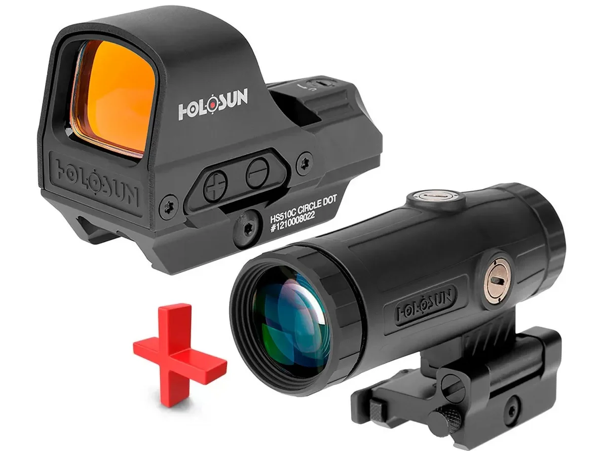 Комплект коллиматор Holosun OpenReflex HS510C + Увеличитель HOLOSUN HM3X