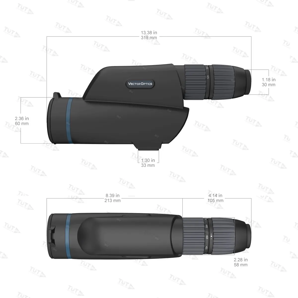 Зрительная труба Vector Optics Continental 12-40x60 ED