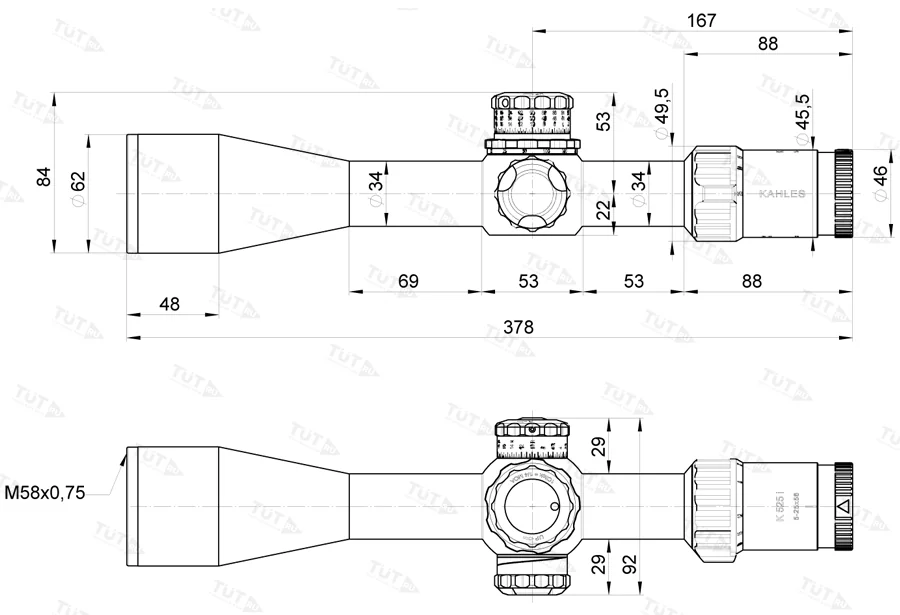 Оптический прицел Kahles K525i 5-25x56 CCW сетка SKMR3