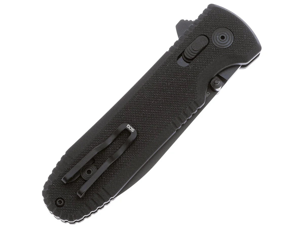 Нож складной SOG Pentagon XR Blackout, сталь Cryo CTS XHP, рукоять G10