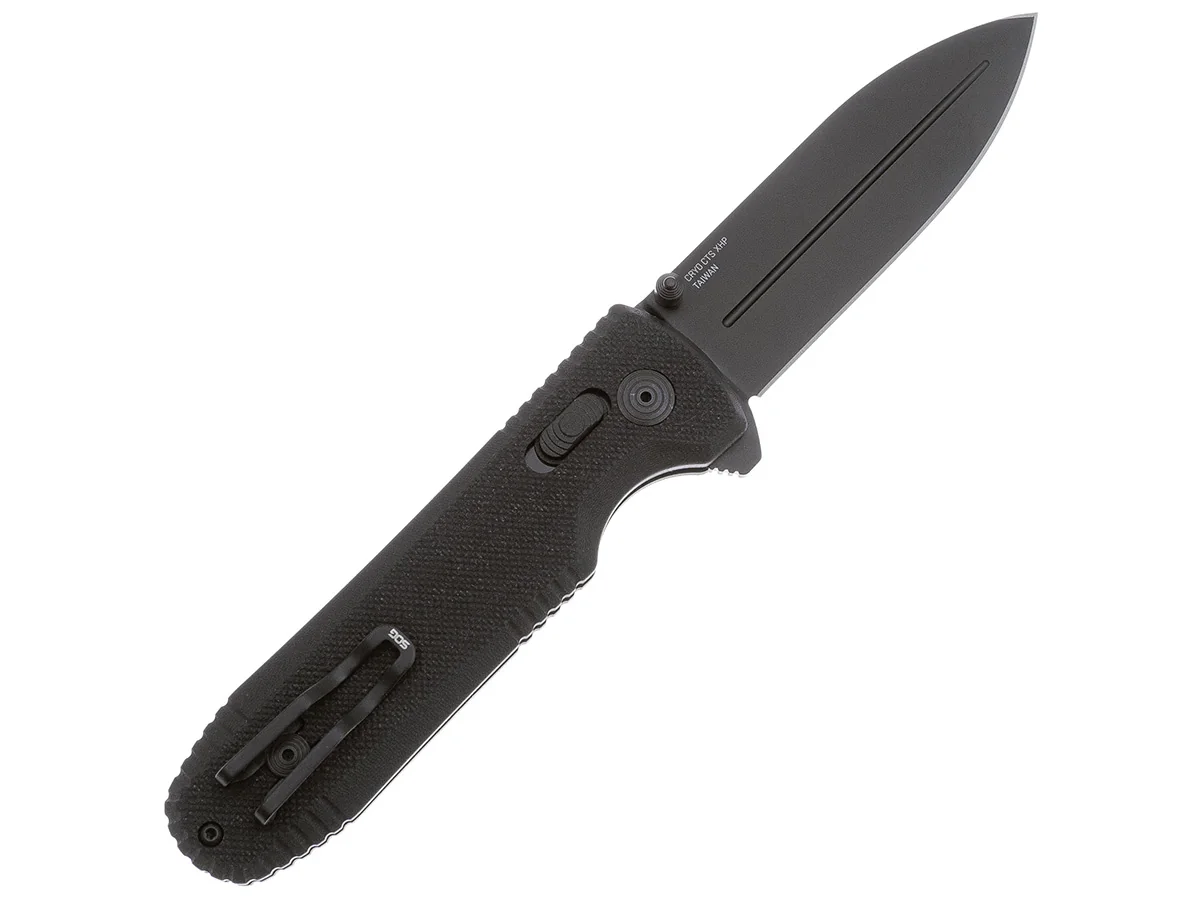 Нож складной SOG Pentagon XR Blackout, сталь Cryo CTS XHP, рукоять G10