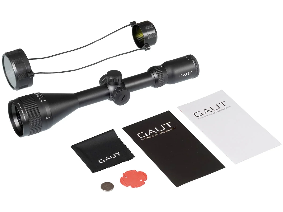 Прицел Gaut Quartz 4-12x50AO, сетка 2 (Mil-Dot), подсветка