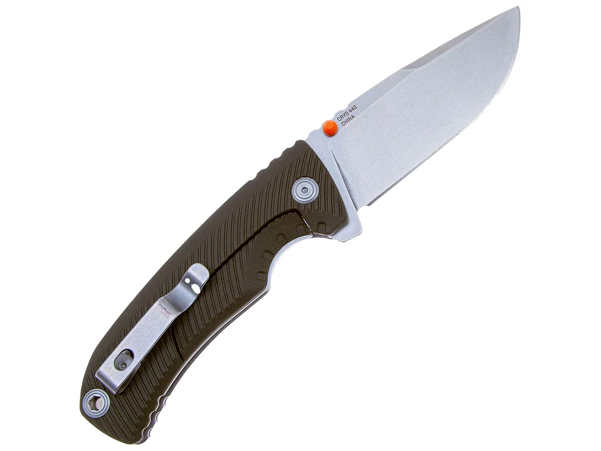 Нож складной SOG Tellus FLK Olive Drab, сталь Cryo 440C,рукоять GRN,блистер
