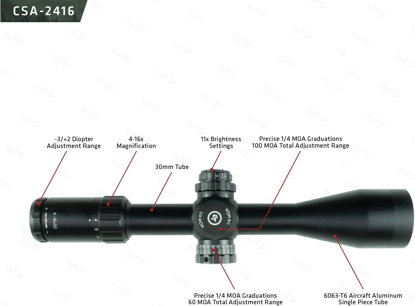 Оптический прицел CRIMSON Trace Optics 4-16x50mm FFP MR1-MOA