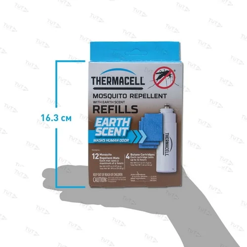 Набор запасной Thermacell с запахом земли (4 газовых картриджа + 12 пластин)